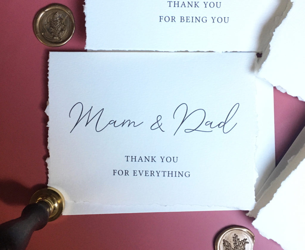 Personalised Bridal Party Thank You Cards - Hello Snowflake Designs