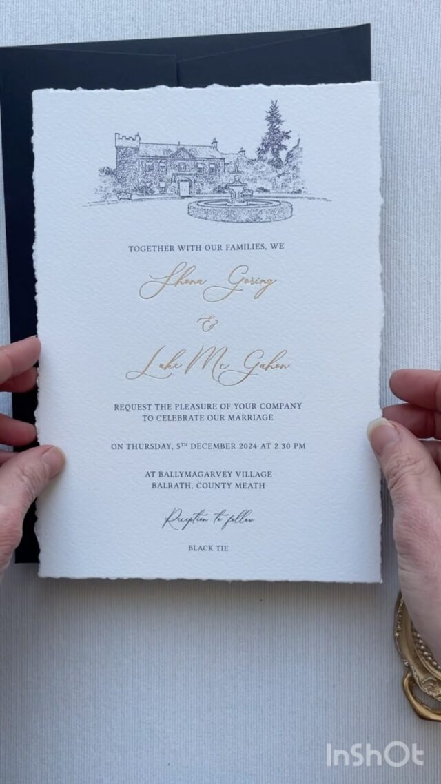 Congratulations to Shona and Luke who got married at Ballymagarvey Village at the end of last year ✨

Venue @ballymagarveyvillage 
#weddingstationerydesign #weddinginvitations #weddinginvitationdesign #weddinginvites #weddingstationery #irishweddingvenue #weddinginvitationsuite #irishbride #onefabday #irishwedding #ballymagarvey #ballymagarveyvillage #foilpressed #foilpressedinvitations #letterpress #decklededgepaper